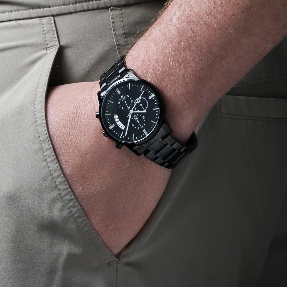 Chronograph watch in LED luxury gift box