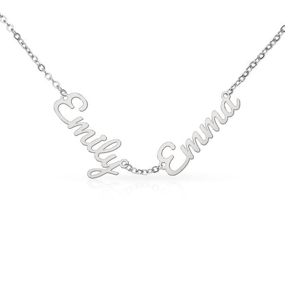 Heart Memento™ Fullnestled Personalized Multiple Name Necklace – Custom Name Necklace for Her
