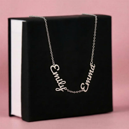 Heart Memento™ Fullnestled Personalized Multiple Name Necklace – Custom Name Necklace for Her