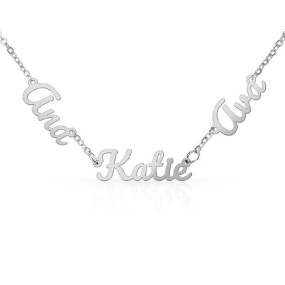 Heart Memento™ Fullnestled Personalized Multiple Name Necklace – Custom Name Necklace for Her