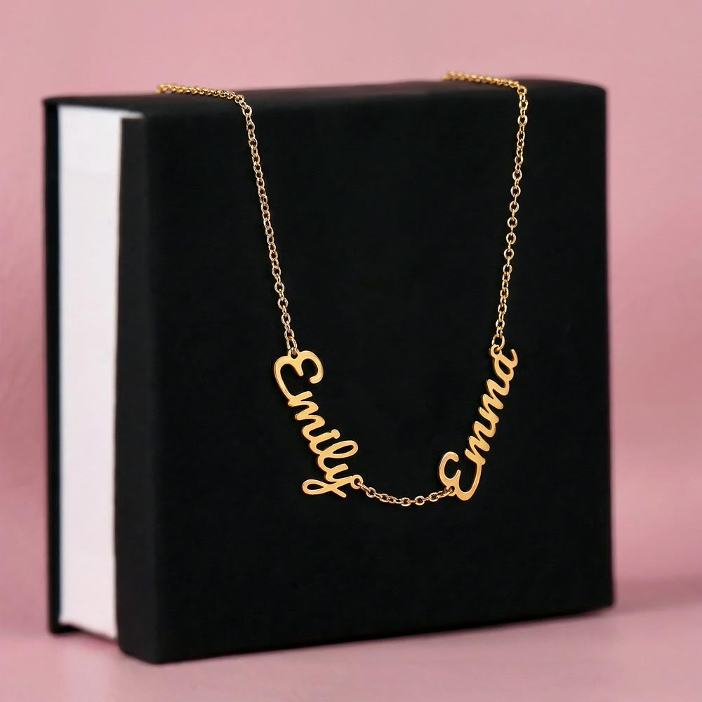 Heart Memento™ Fullnestled Personalized Multiple Name Necklace – Custom Name Necklace for Her