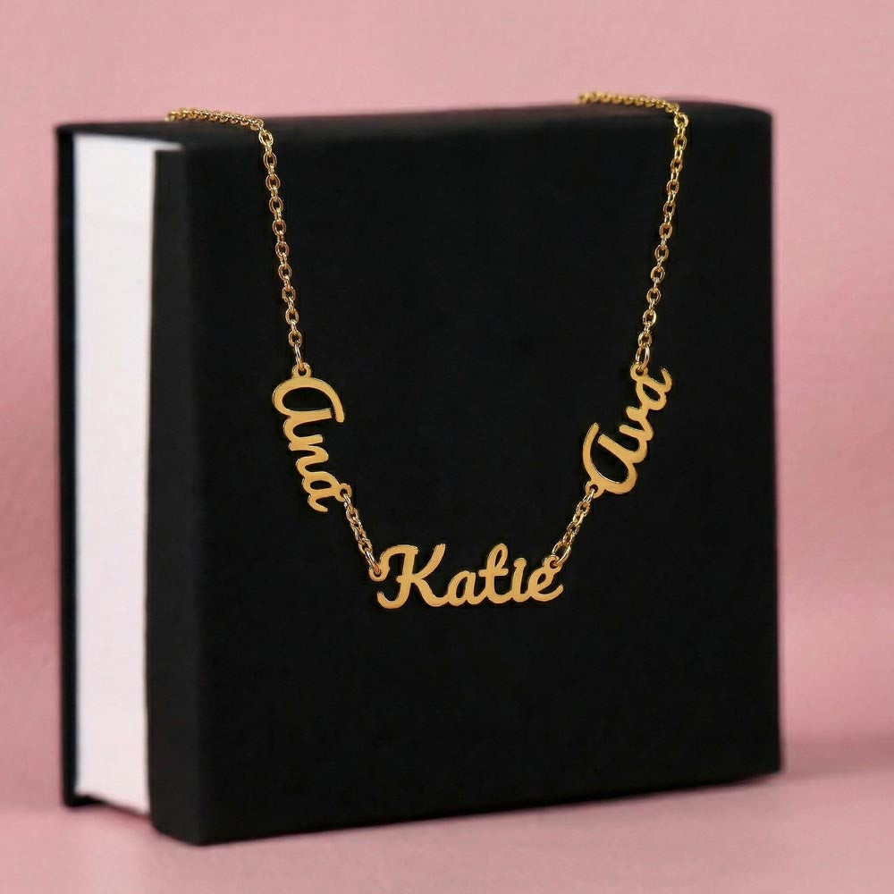 Heart Memento™ Fullnestled Personalized Multiple Name Necklace – Custom Name Necklace for Her