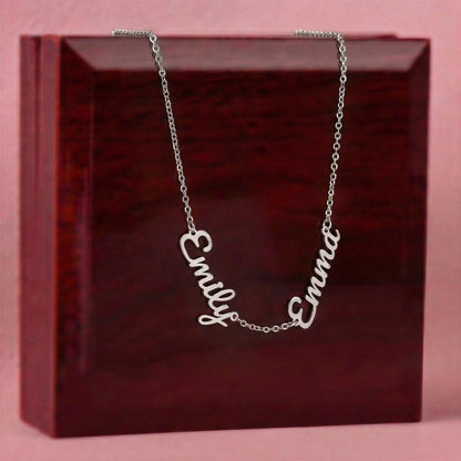 Heart Memento™ Fullnestled Personalized Multiple Name Necklace – Custom Name Necklace for Her