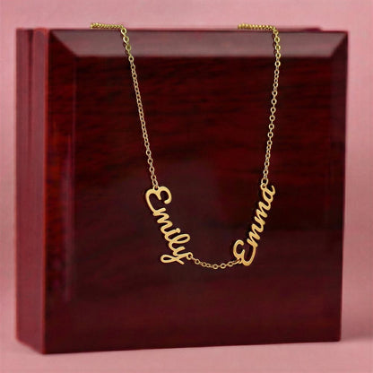Heart Memento™ Fullnestled Personalized Multiple Name Necklace – Custom Name Necklace for Her