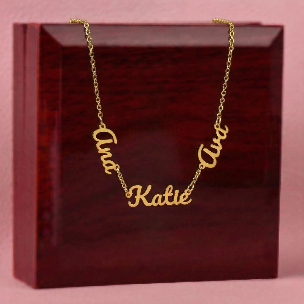 Heart Memento™ Fullnestled Personalized Multiple Name Necklace – Custom Name Necklace for Her