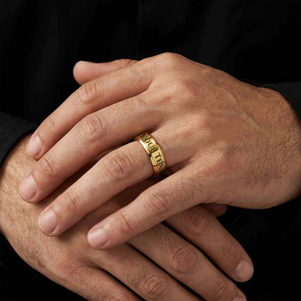 Alwaysworn ring engraved with a name, date or message – Heart Memento