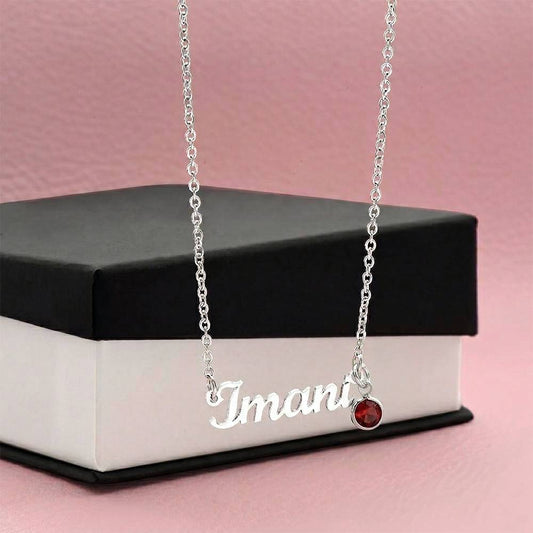 Heart Memento™ Brightlyborn Personalized Birthstone Name Necklace