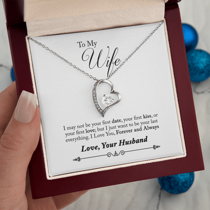 Everlasting Love Necklace – “Forever and Always” Wife Gift from Husband, Romantic Necklace for Wife