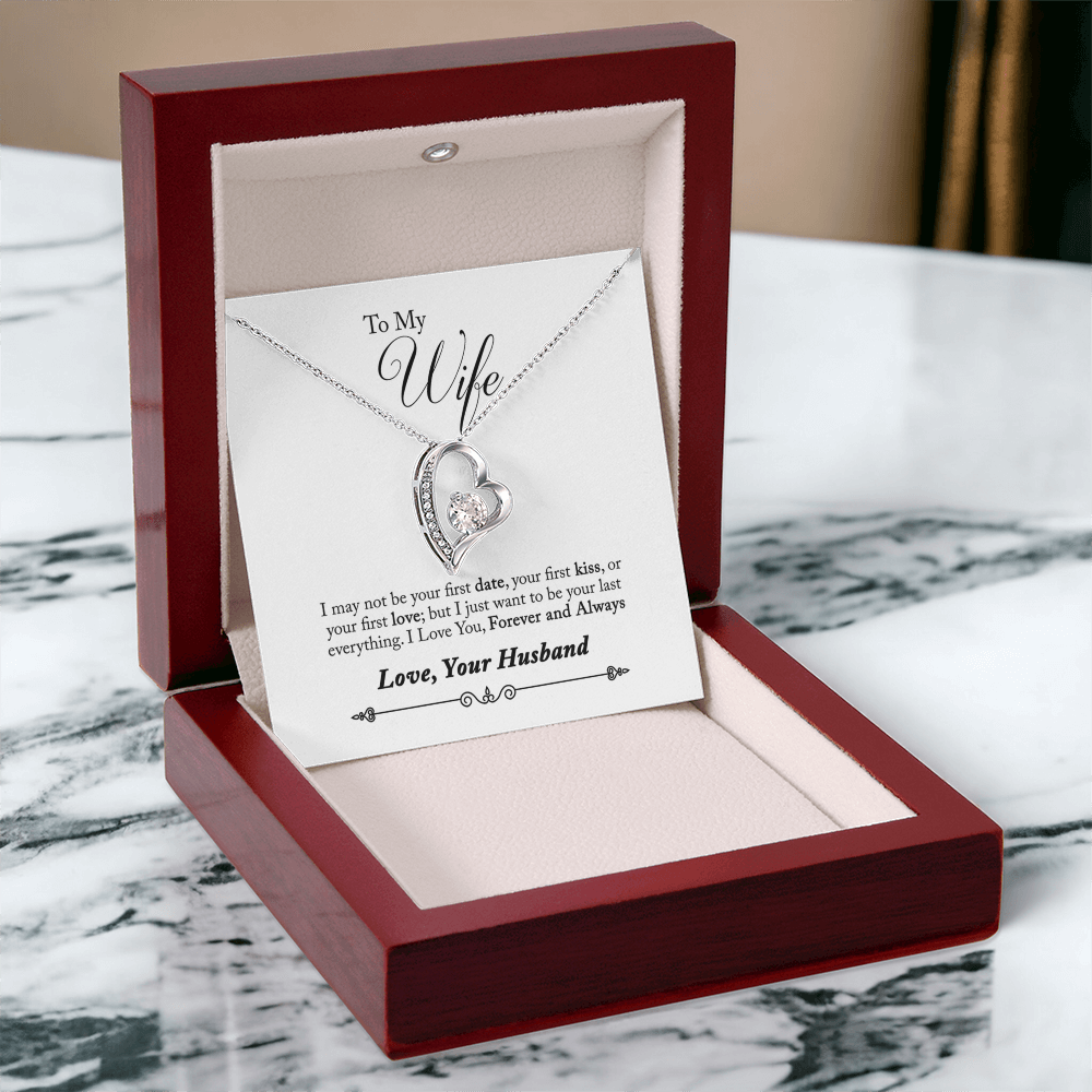 Everlasting Love Necklace – “Forever and Always” Wife Gift from Husband, Romantic Necklace for Wife