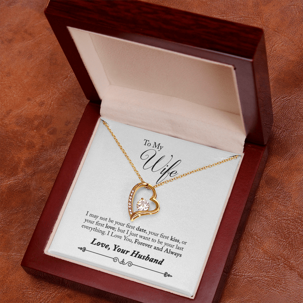 Everlasting Love Necklace – “Forever and Always” Wife Gift from Husband, Romantic Necklace for Wife