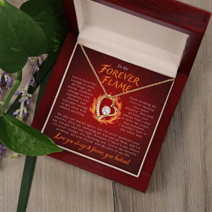To My Forever Flame – You're My Favorite Problem | Forever Heart Necklace