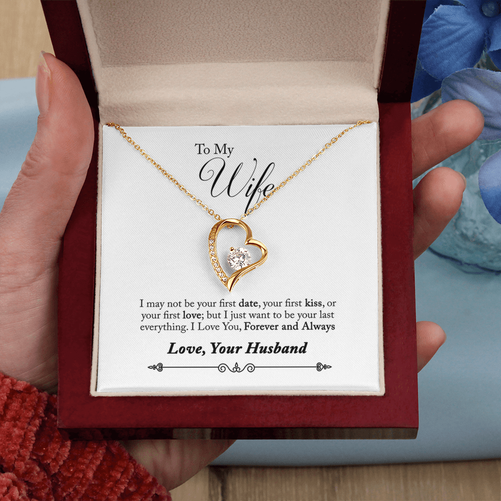 Everlasting Love Necklace – “Forever and Always” Wife Gift from Husband, Romantic Necklace for Wife