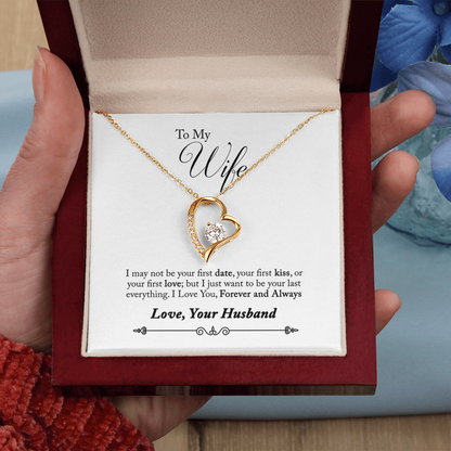 Everlasting Love Necklace – “Forever and Always” Wife Gift from Husband, Romantic Necklace for Wife