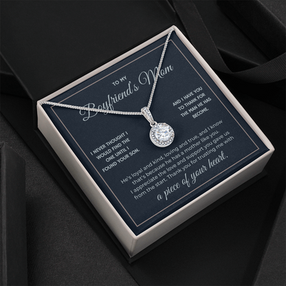 Heart Memento™ Everlucent Halo Necklace | “A Piece of Your Heart” Gift for Boyfriend's Mom