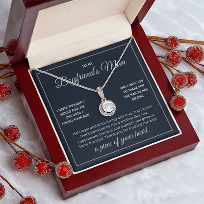 Heart Memento™ Everlucent Halo Necklace | “A Piece of Your Heart” Gift for Boyfriend's Mom