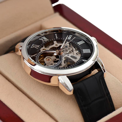 To My Dad, I Love You Always & Forever — Timeless Core™ Openwork Watch Gift from Daughter or Son