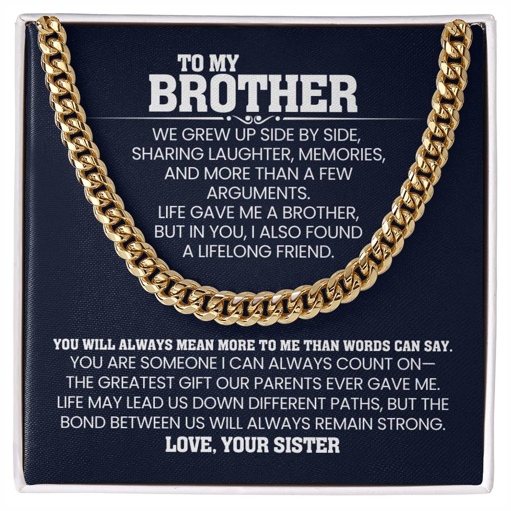 Cuban link chain in 18k yellow gold finish