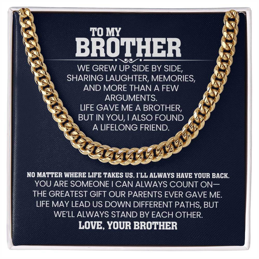 Cuban link chain in 18k yellow gold finish