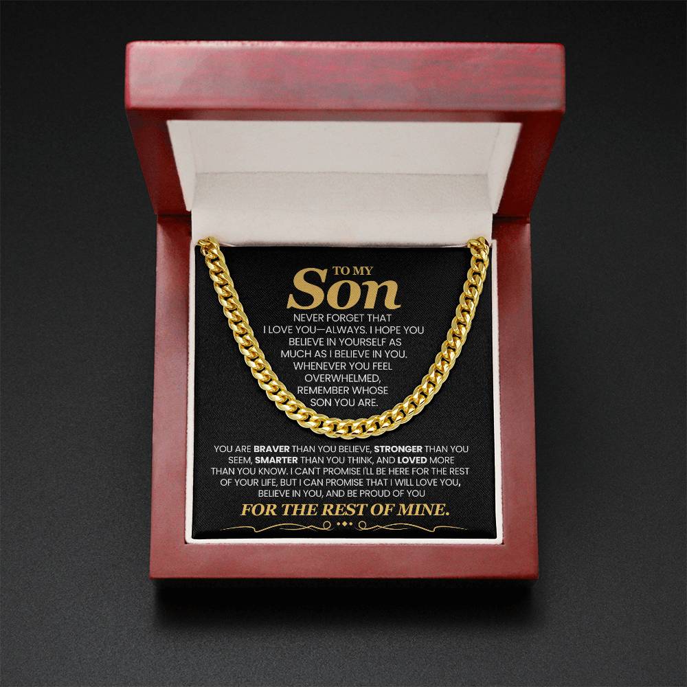 Cuban link chain worn by a man