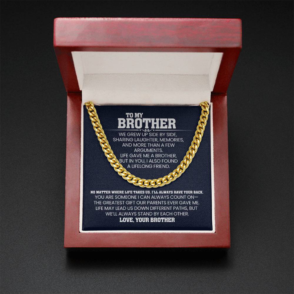 Cuban link chain gift box detail