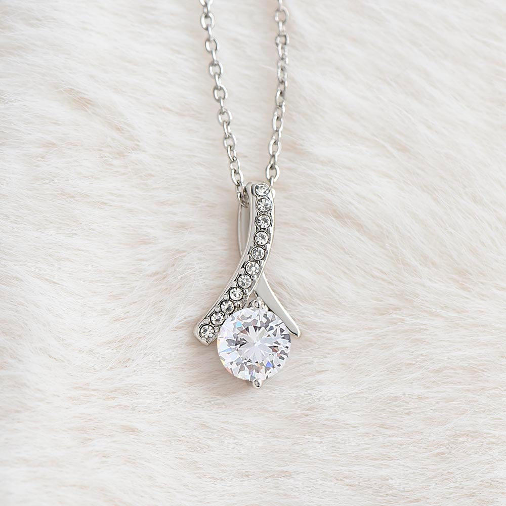 Heart Memento™ Heartwrapped Ribbon Necklace | “Loving Him Would Bring Me You” Gift from Daughter-in-Law