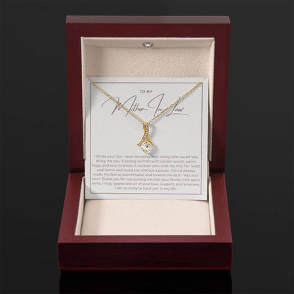 Heart Memento™ Heartwrapped Ribbon Necklace | “Loving Him Would Bring Me You” Gift from Daughter-in-Law
