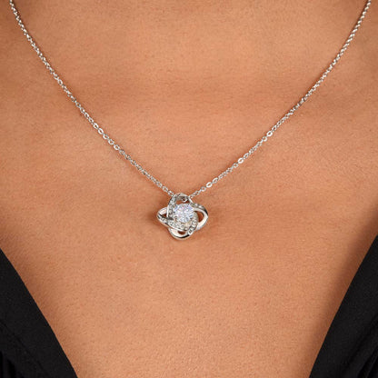Bondwoven Love Knot Necklace for Sister — Brother & Sister Connected by Heart Gift