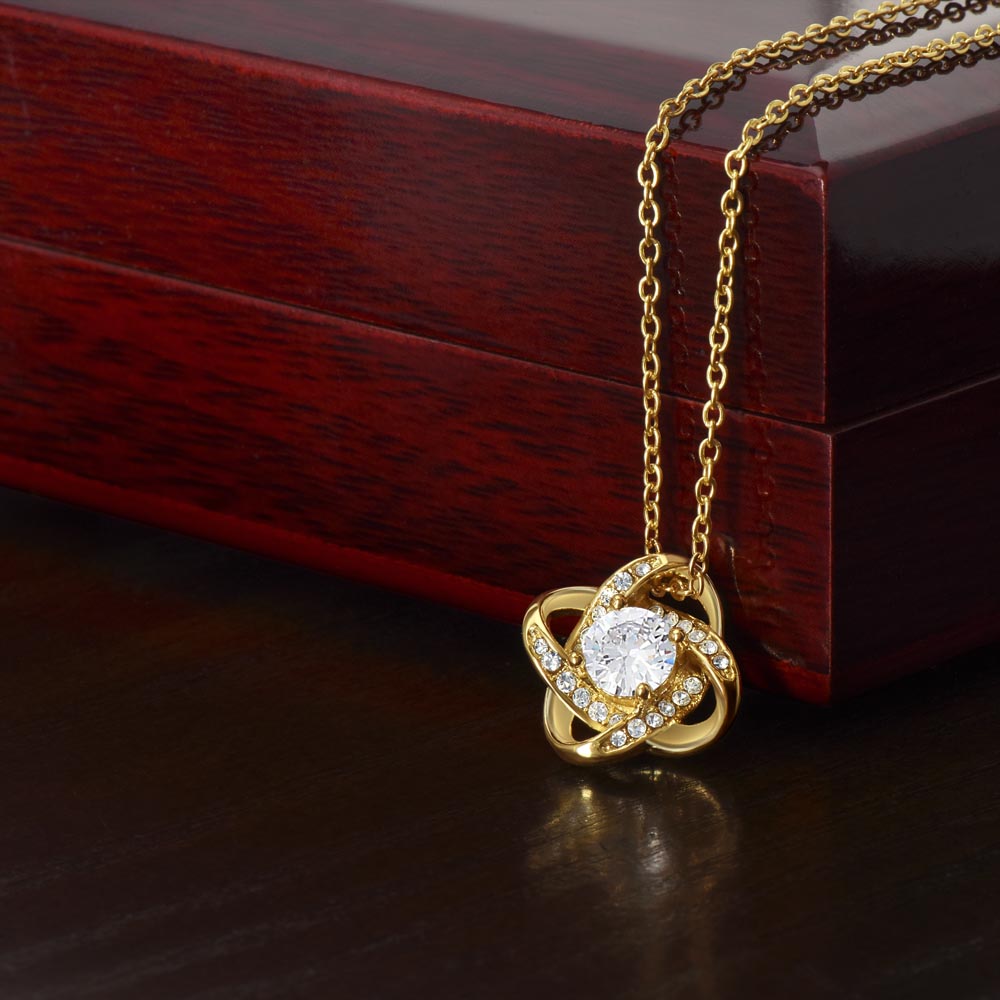 Bondwoven Love Knot Necklace for Sister — Brother & Sister Connected by Heart Gift