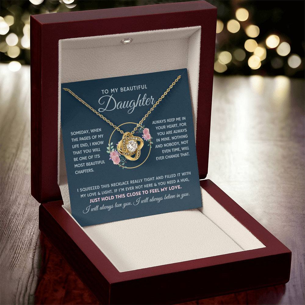 Love Knot necklace in soft-touch gift box