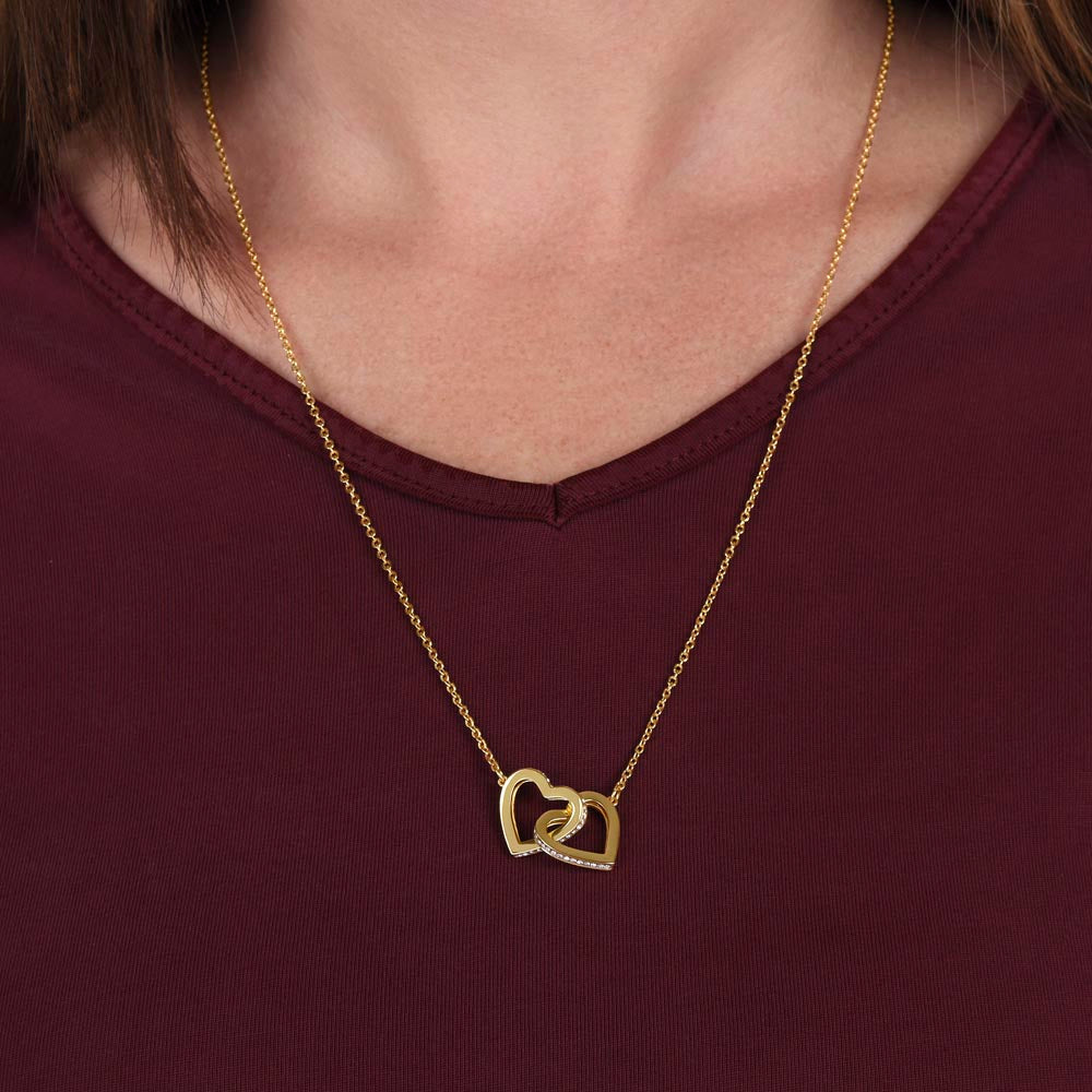 Heart Memento™ Evertwined Hearts Necklace | “My Heart Walks With You” Gift for Granddaughter from Grandma
