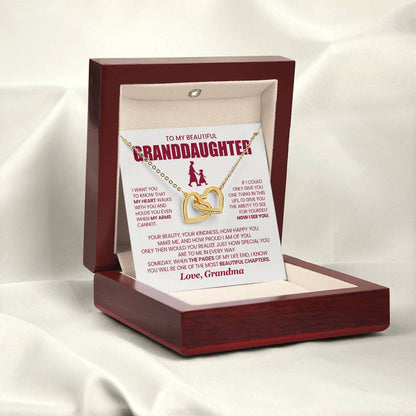 Heart Memento™ Evertwined Hearts Necklace | “My Heart Walks With You” Gift for Granddaughter from Grandma