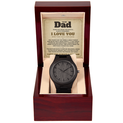 To My Dad, I Love You Always & Forever — Timberbound™ Wooden Watch Gift from Daughter or Son