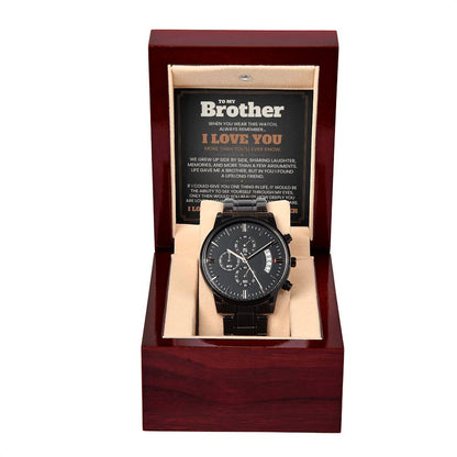 To My Brother, I Love You Always & Forever — Midnight Legacy™ Chronograph Watch Gift for Brother