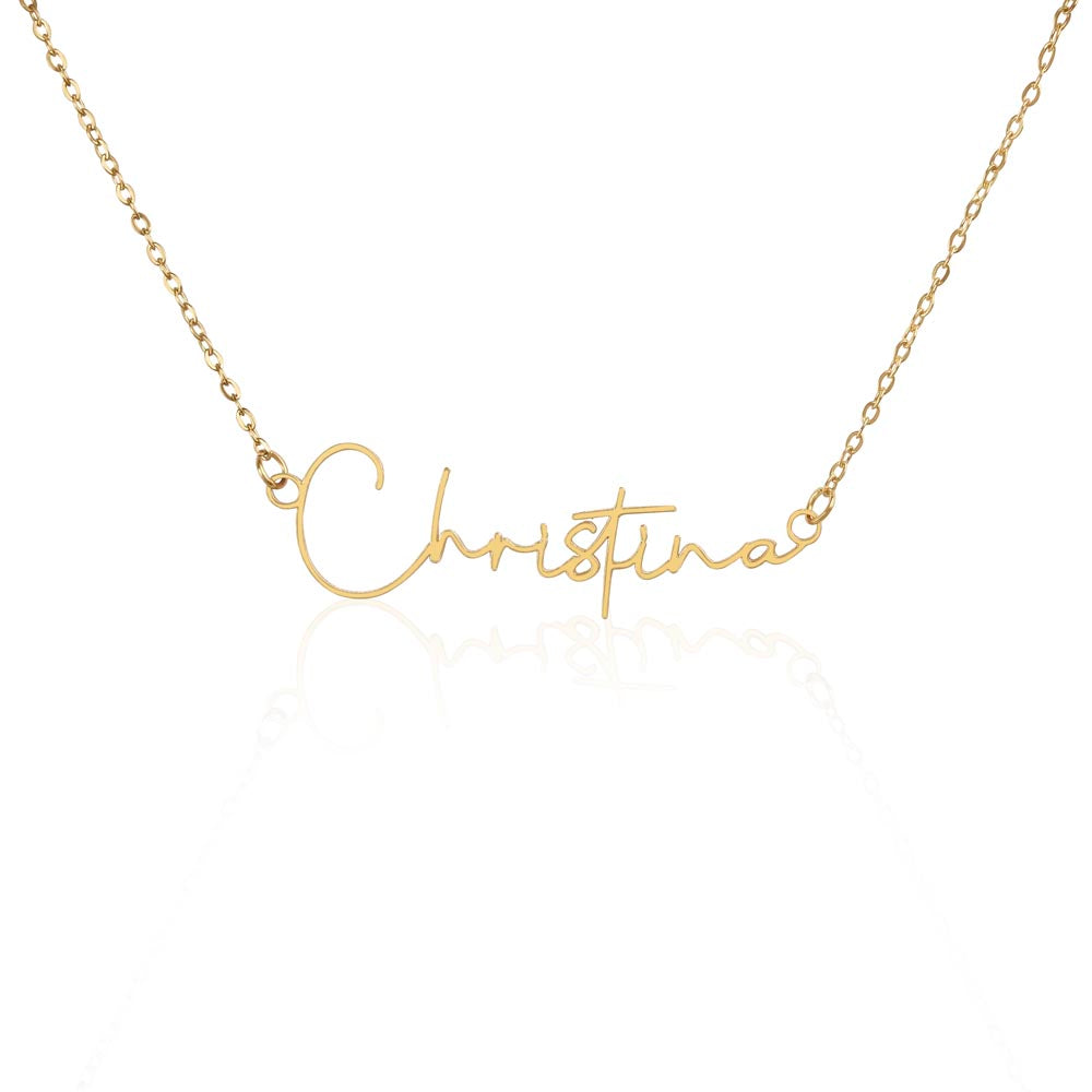 Heart Memento™ Gentlypenned Personalized Name Necklace – Custom Script Necklace for Her