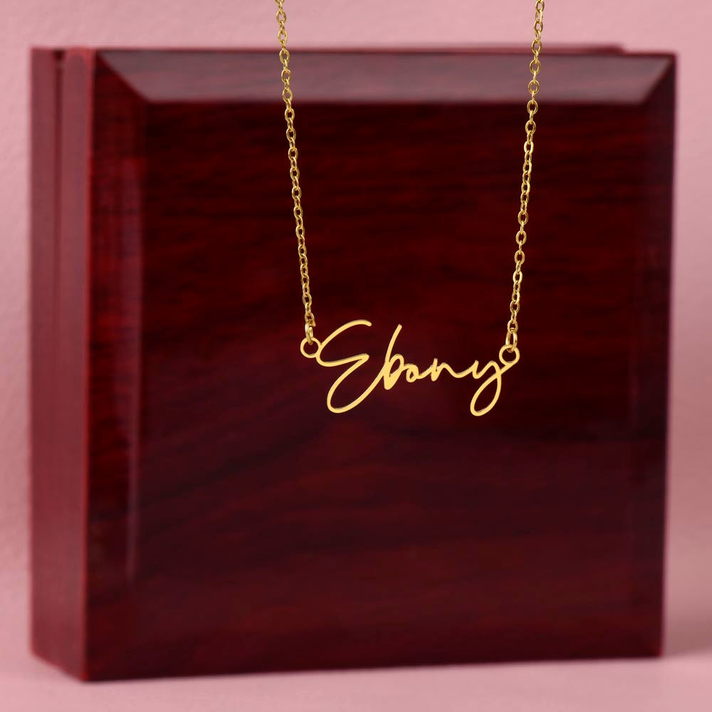 Heart Memento™ Gentlypenned Personalized Name Necklace – Custom Script Necklace for Her