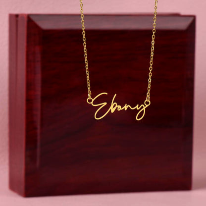 Heart Memento™ Gentlypenned Personalized Name Necklace – Custom Script Necklace for Her