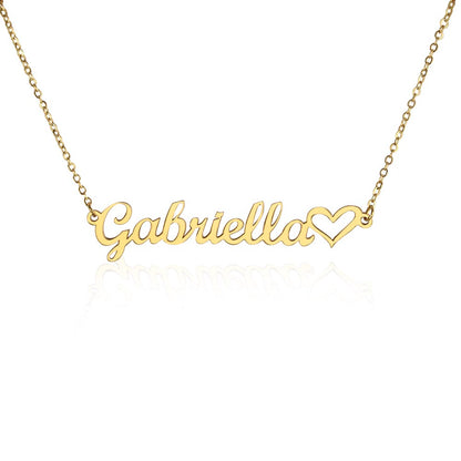 Heart Memento™ Tenderscript Personalized Heart Name Necklace – Custom Name Necklace for Her