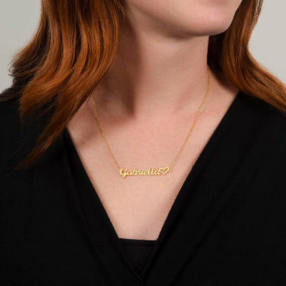 Heart Name Necklace - No MC