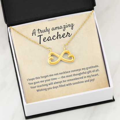 Teacher Appreciation Gift – Everlasting Love Necklace | Meaningful Teacher Thank You Gift | End of Year, Christmas & Teacher Appreciation Week Gift