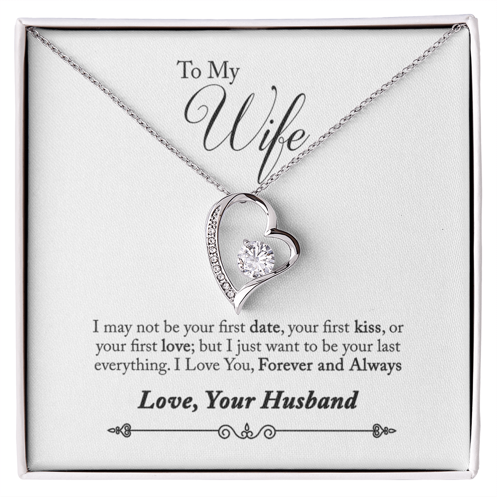 Everlasting Love Necklace – “Forever and Always” Wife Gift from Husband, Romantic Necklace for Wife