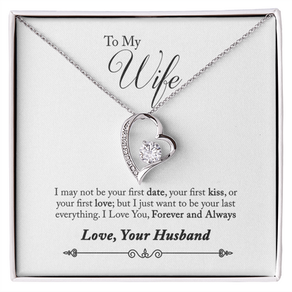 Everlasting Love Necklace – “Forever and Always” Wife Gift from Husband, Romantic Necklace for Wife