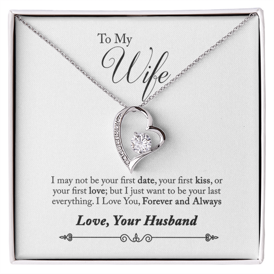 Everlasting Love Necklace – “Forever and Always” Wife Gift from Husband, Romantic Necklace for Wife