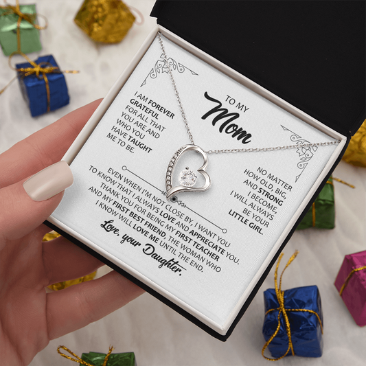 Eternal Heart necklace for mom from daughter – Heart Memento