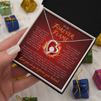 To My Forever Flame – You're My Favorite Problem | Forever Heart Necklace