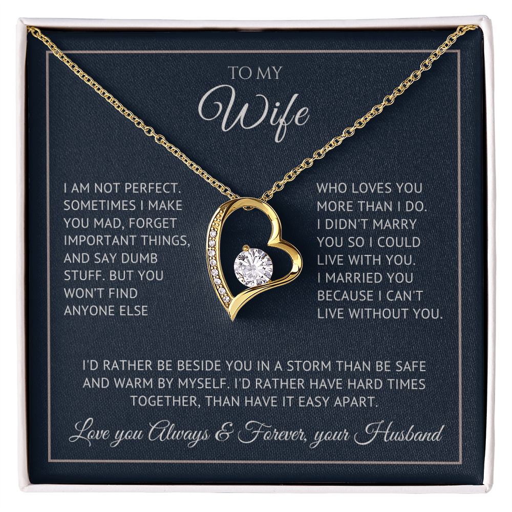 Eternal Heart necklace in yellow gold finish