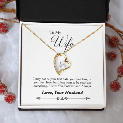 Everlasting Love Necklace – “Forever and Always” Wife Gift from Husband, Romantic Necklace for Wife
