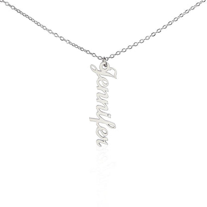 Heart Memento™ Cairnkept Personalized Multi-Name Vertical Necklace – Custom Family Name Necklace for Her