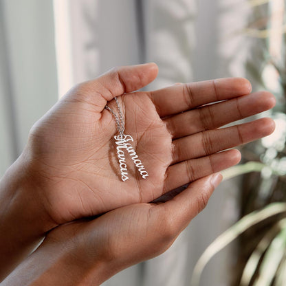Multi Vertical Name Necklace - NO MC