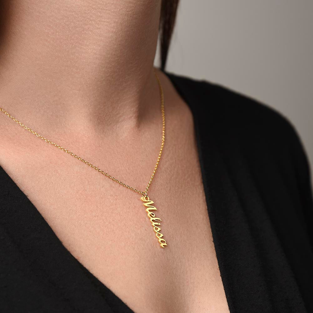 Heart Memento™ Cairnkept Personalized Multi-Name Vertical Necklace – Custom Family Name Necklace for Her