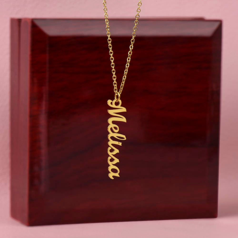 Multi Vertical Name Necklace - NO MC